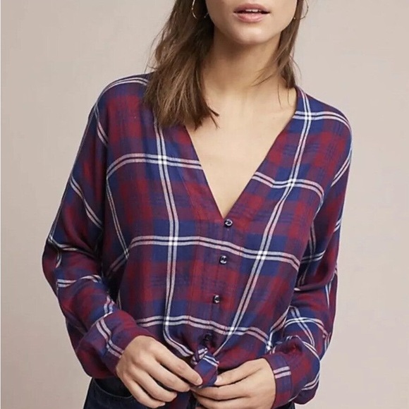 Rails Front Tie Sloane Blouse - Picture 4 of 8